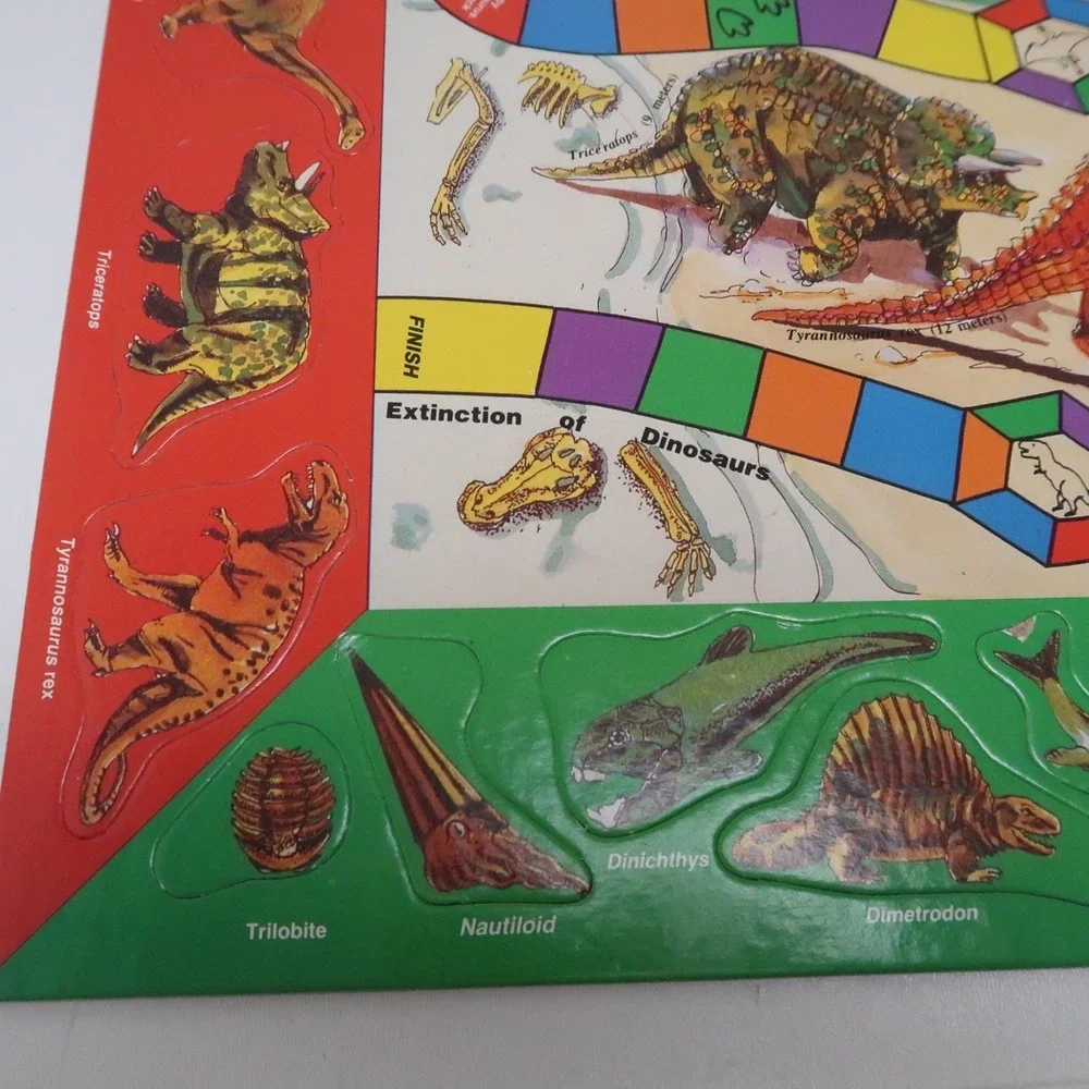 Vintage Dinosaurs and Things Puzzle Board Game Vintage Unpunched Aristoplay